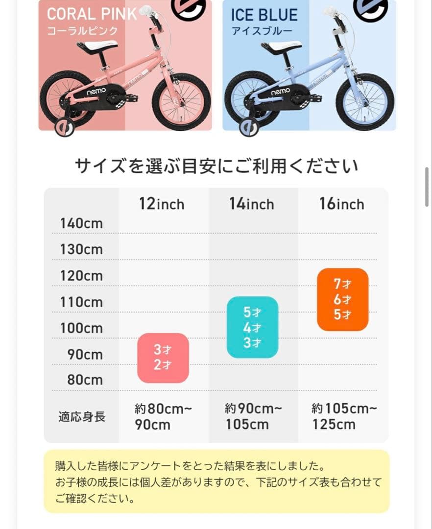 HITS nemo 14インチ　幼児　子供　キッズ　自転車