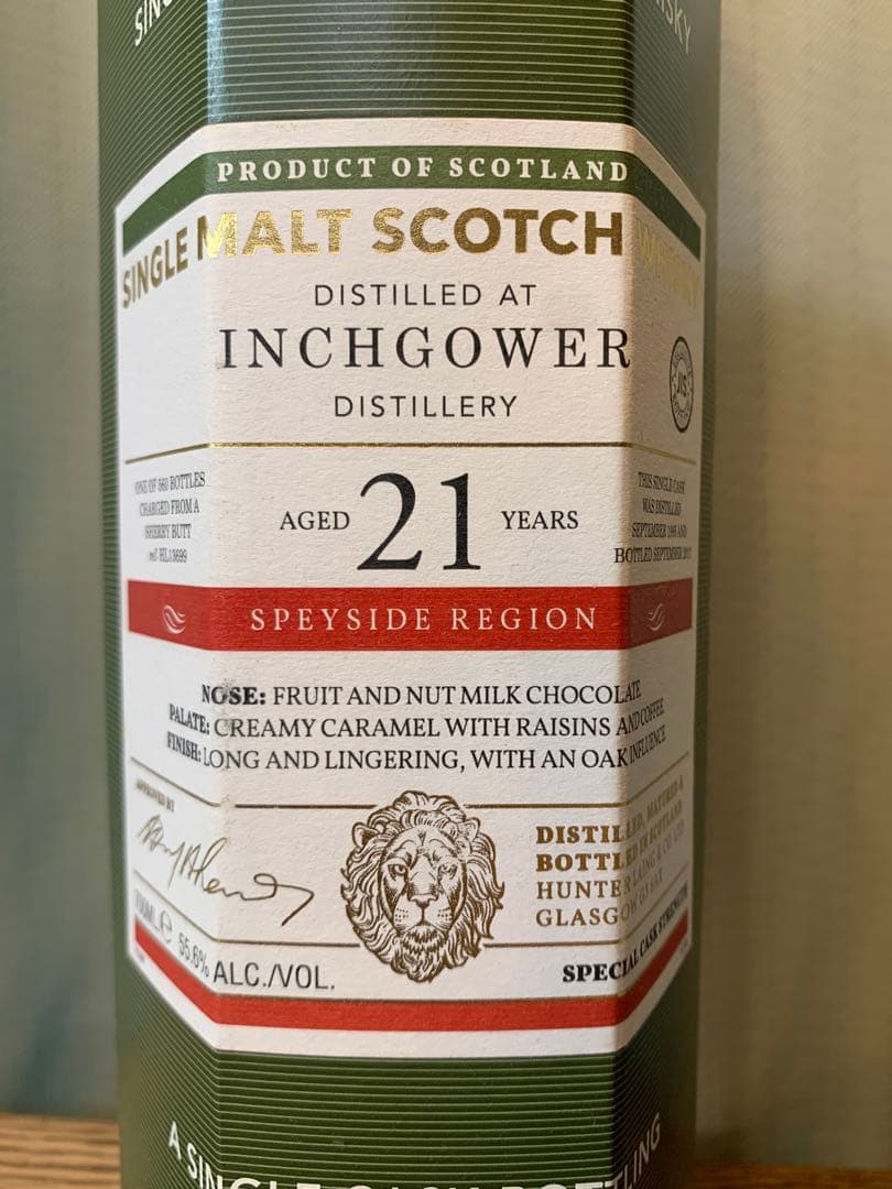 インチガワー The Old Malt Cask 21年