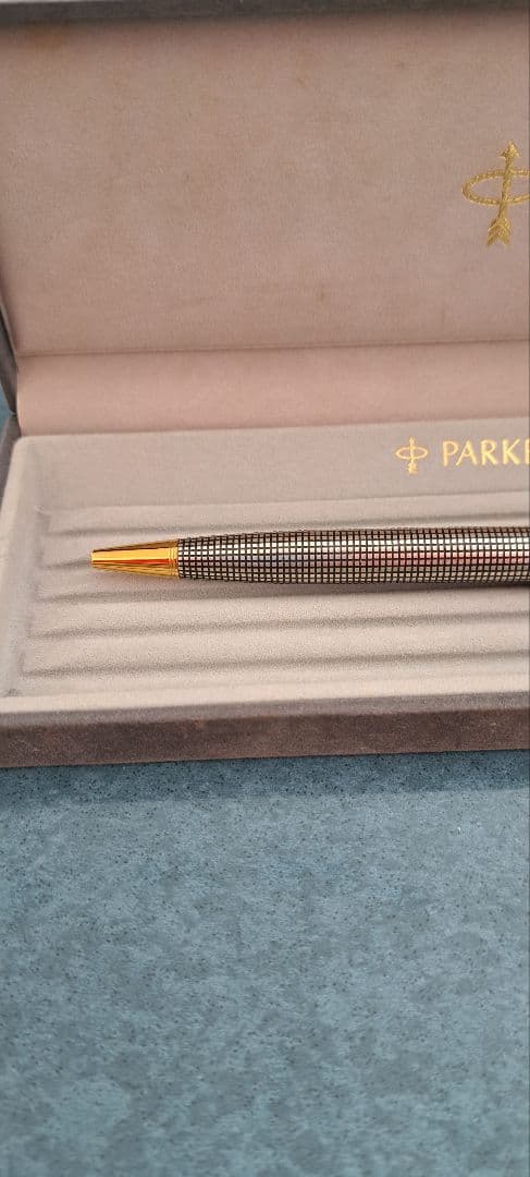 パーカー　ソネットアンティーク　シルバー ボールペン ケース 80's90's