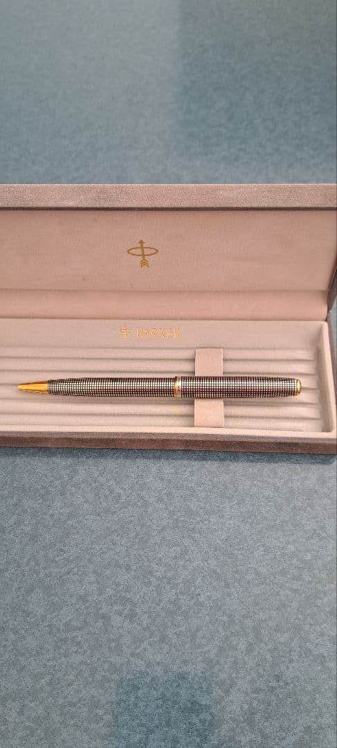 パーカー　ソネットアンティーク　シルバー ボールペン ケース 80's90's