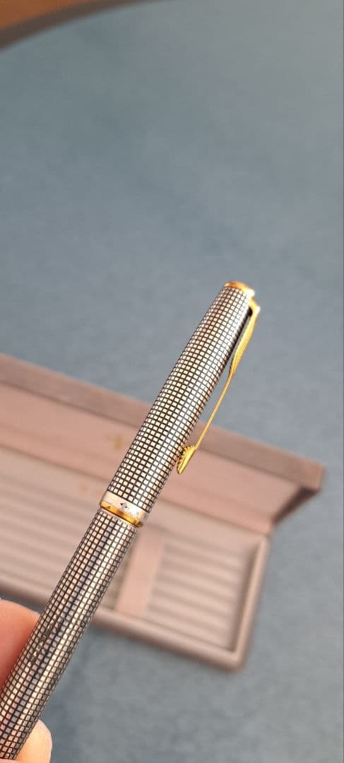 パーカー　ソネットアンティーク　シルバー ボールペン ケース 80's90's