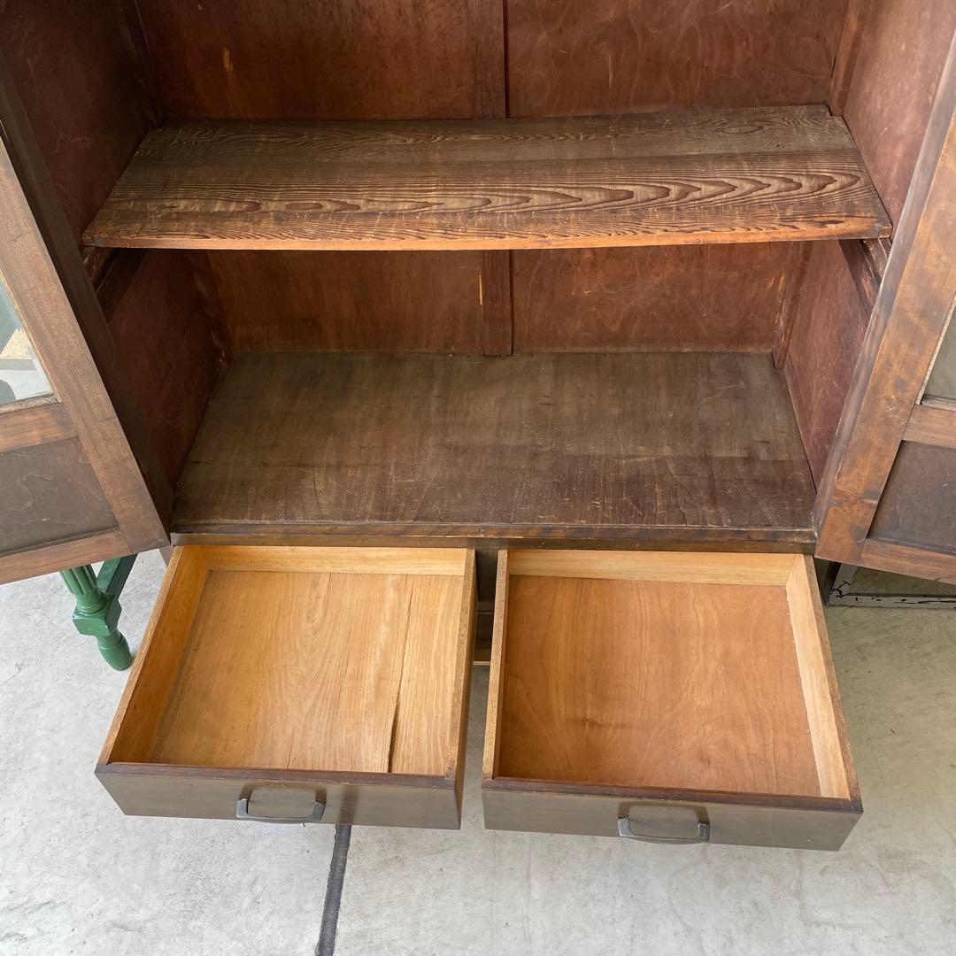 ヴィンテージ 古家具 キャビネット 飾り棚 無垢材 レトロ アンティーク