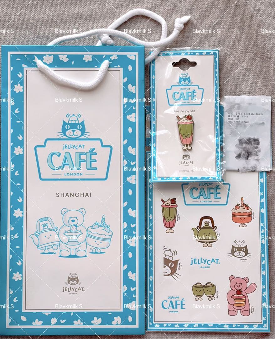 【新品】ジェリーキャット上海限定ぬいぐるみイチゴラテ特典付き