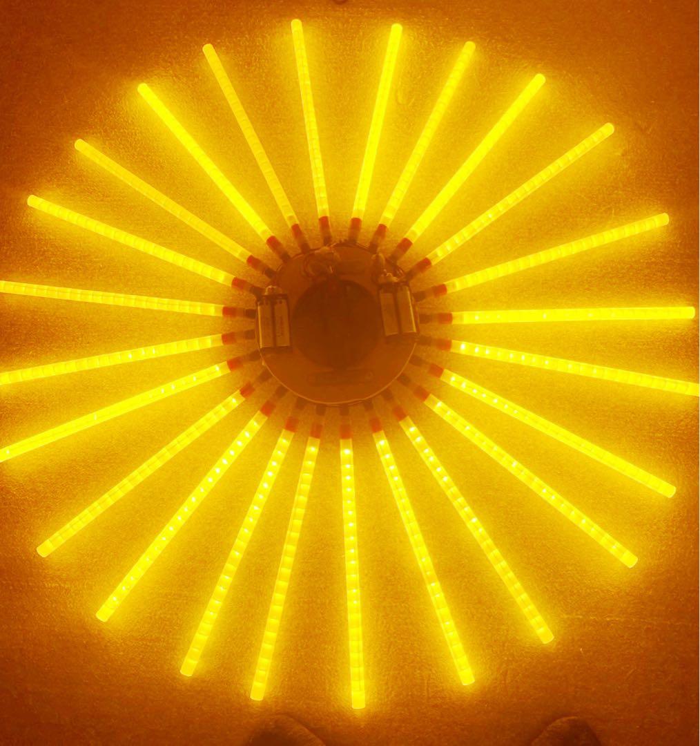 光り物 孔雀　車輪　オレンジスパロン筒24本付き