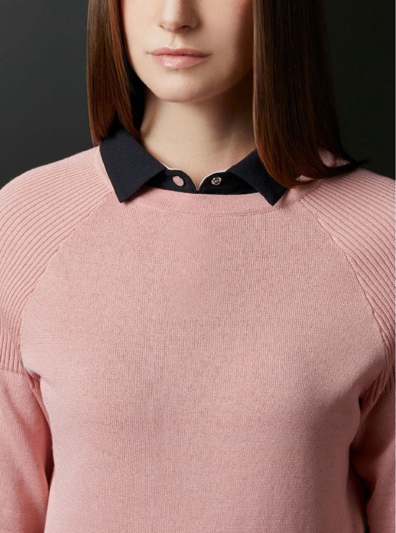 デサントゴルフ　リュクス　セーター　ピンク　Mサイズ