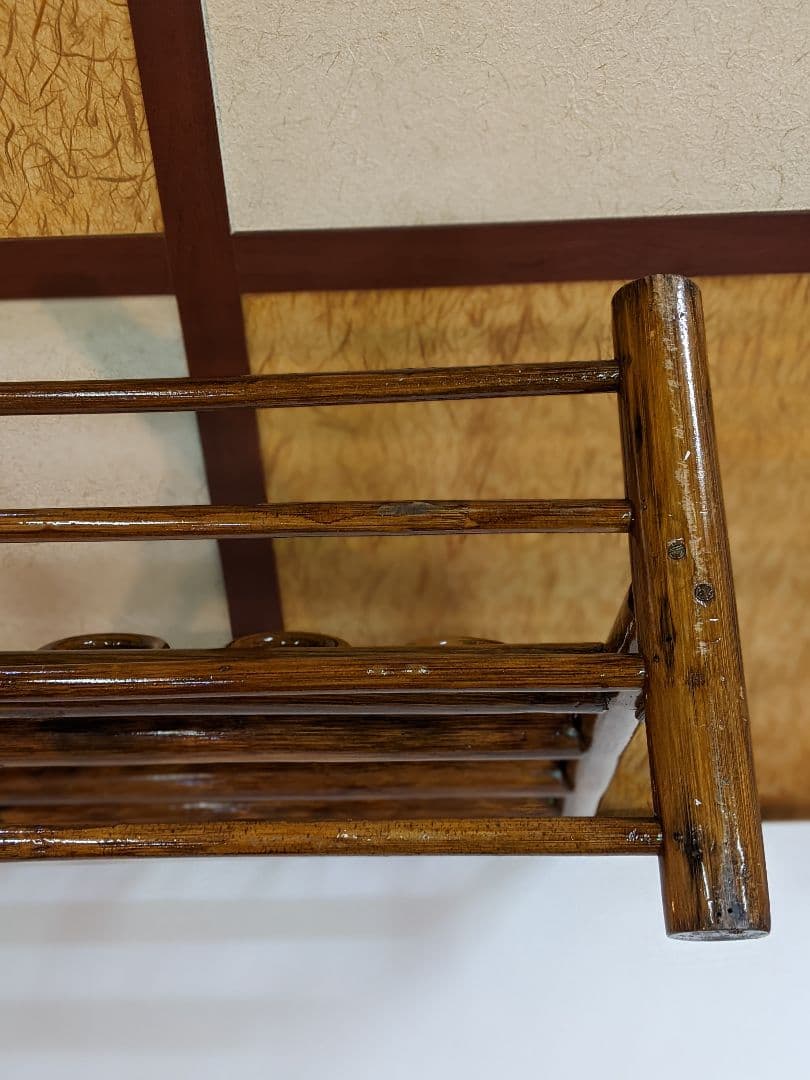 籐　ラタン　スリッパ立て　レトロ　アンティーク