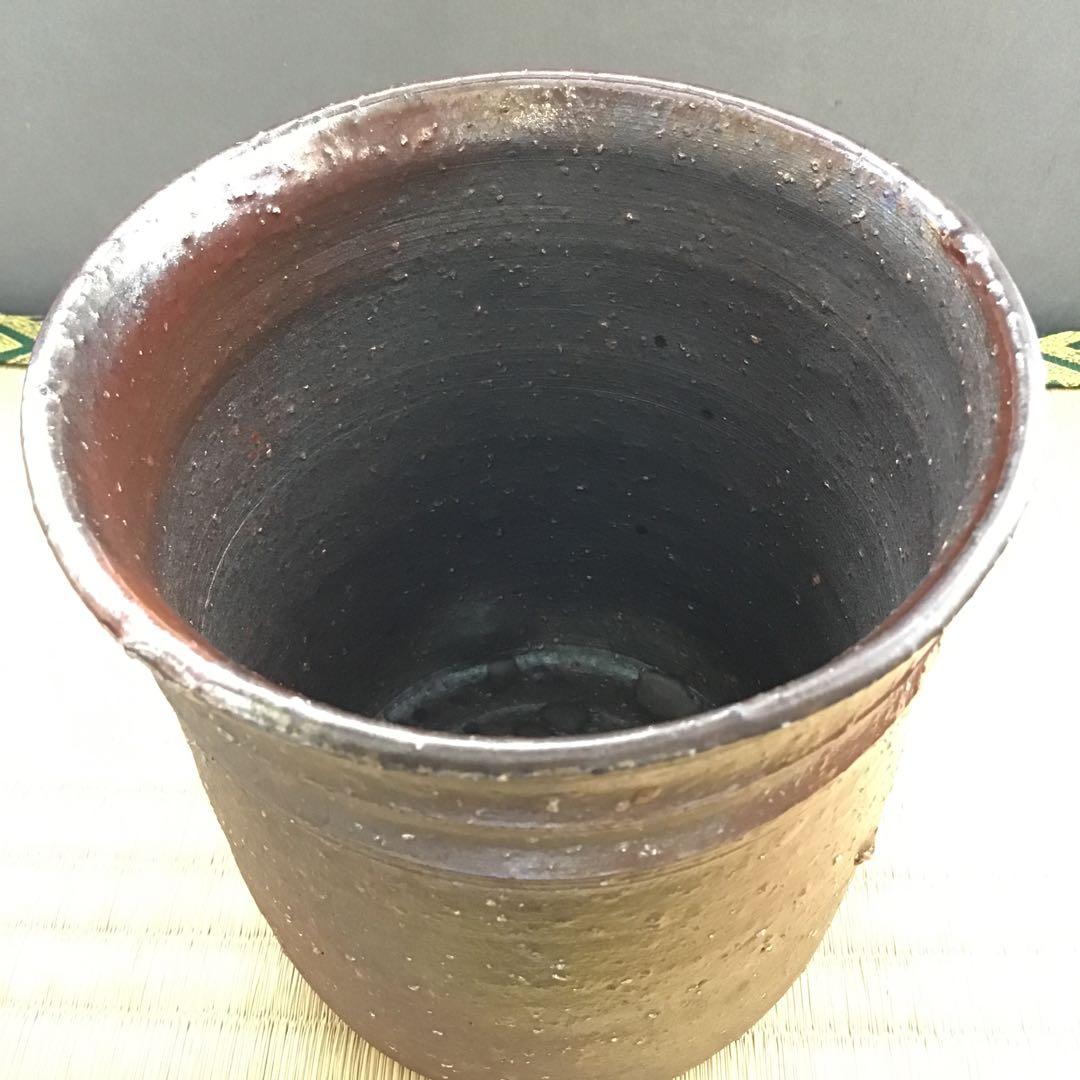 人間国宝　常滑焼棒ノ先建水　三代　山田常山　妙玄斎書付　栞　共箱　S181KS