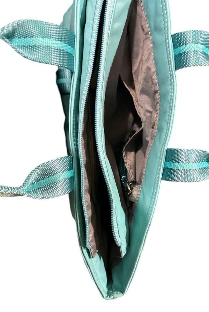 美品！使用回数少 ゼロハリバートン ターコイズ ラウンドトートバッグ