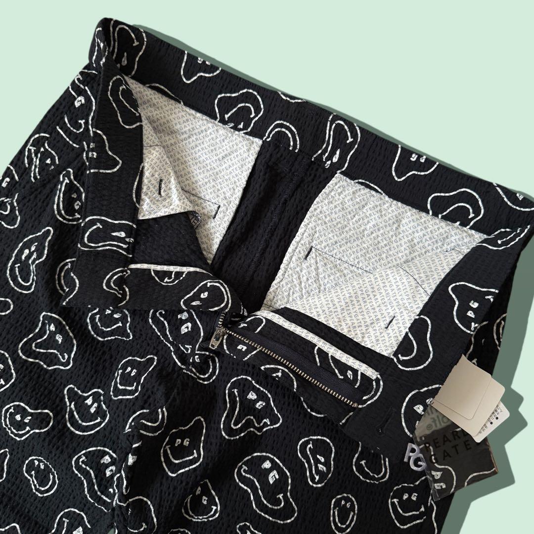 現行モデル　タグ付き新品　パーリーゲイツ　パンツ　黒　総柄　M〜L相当　4