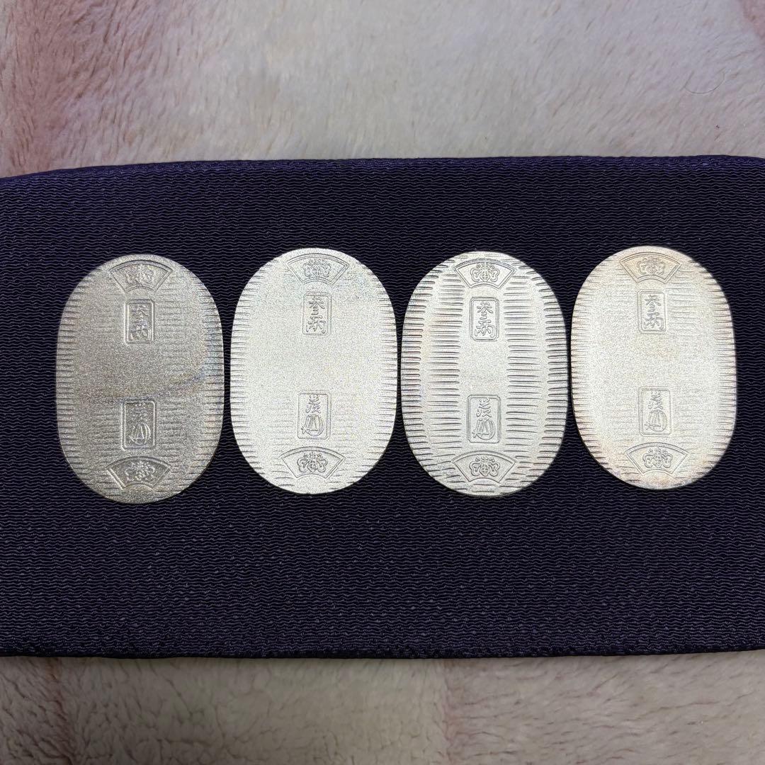 純銀小判 20g×4枚 計80g 紙ケース入り 記念小判 銀製