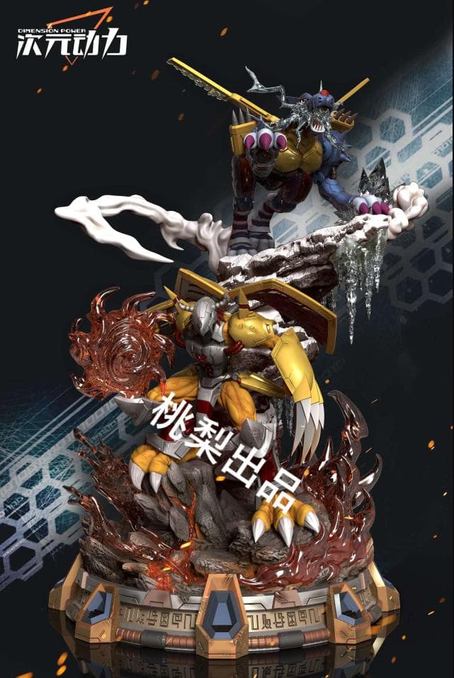 新品未開封 メタルガルルモン＆ウォーグレイモン ガレージキット スタチュー