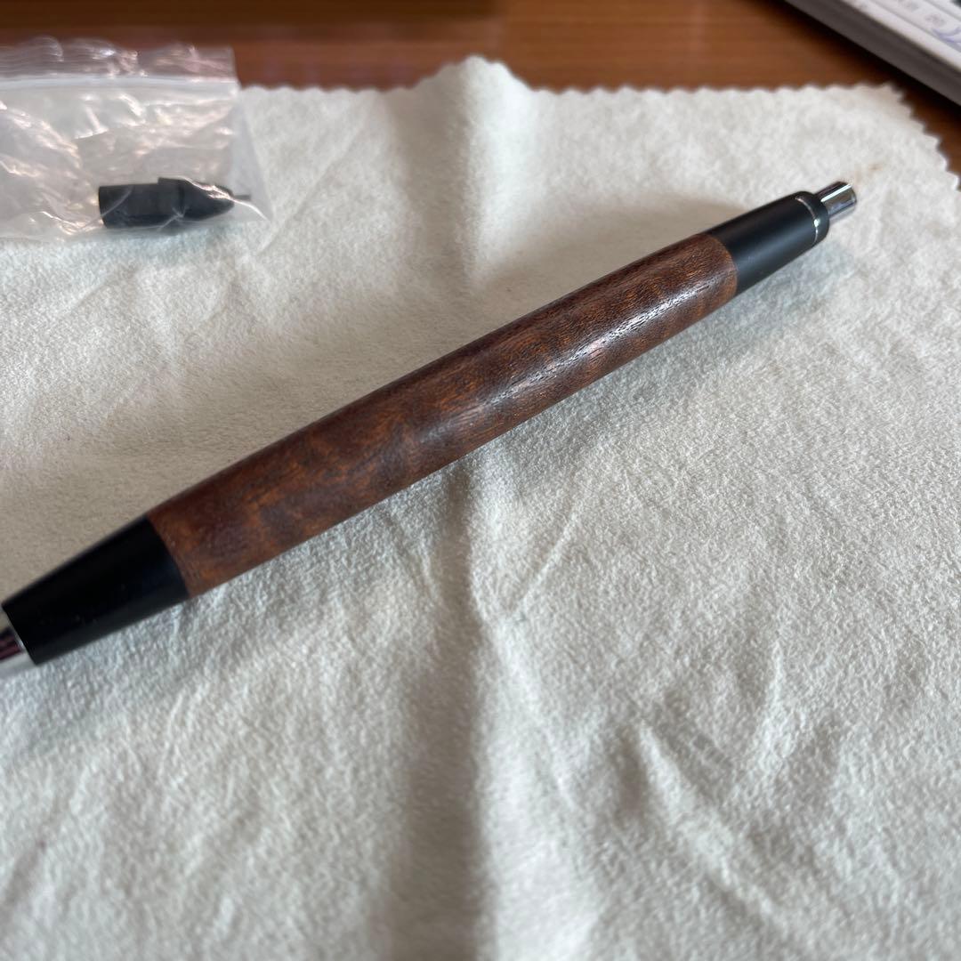 野原工芸　新型シャーペン　サペリ杢　クリップ旧型