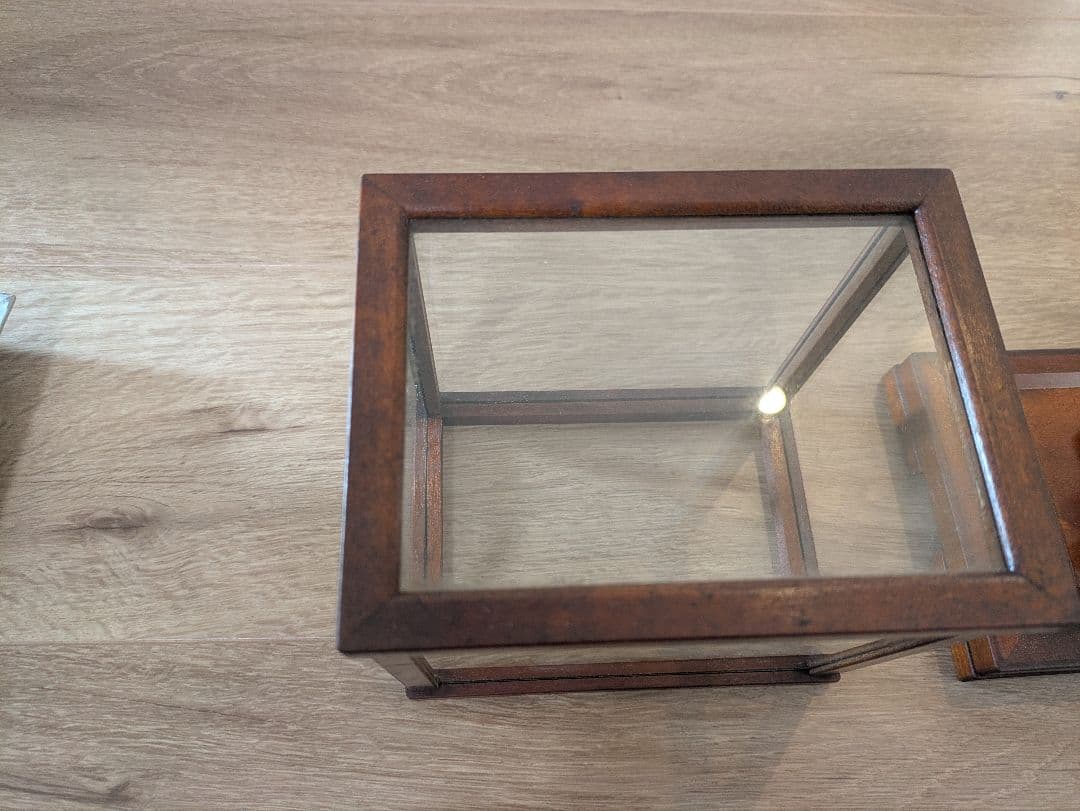 純銀製　盆栽　光則作　 ガラスケース付き