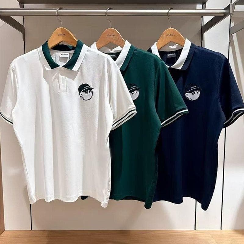 マルボンゴルフ ポロシャツ malbon golf メンズ シャツ 紺色XL