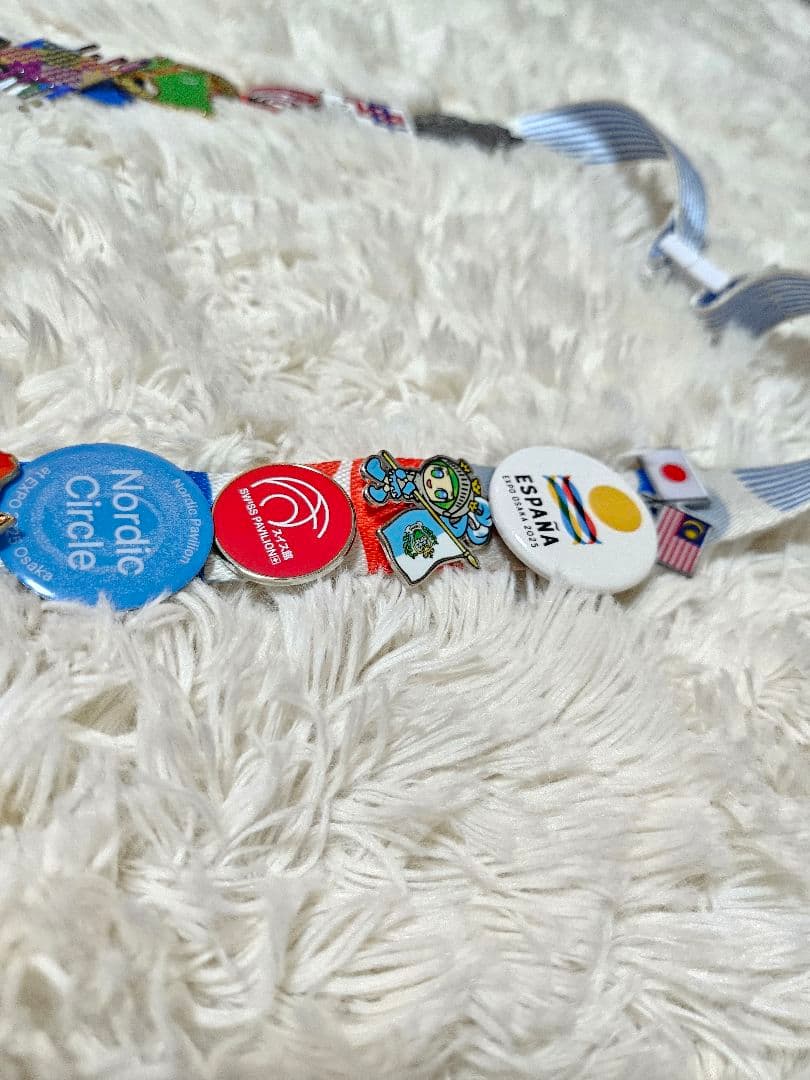 関西万博2025 EXPOミャクミャクピンバッジセット公式参加者ストラップ付き