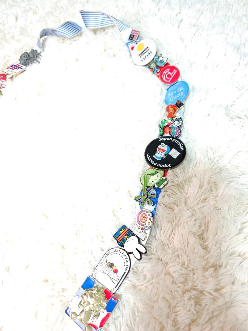 関西万博2025 EXPOミャクミャクピンバッジセット公式参加者ストラップ付き