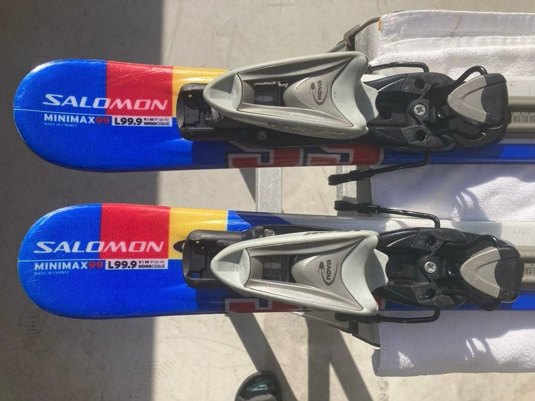 ショートスキー(ファン)と解放ビィンディングセットSALOMON MINIMAX