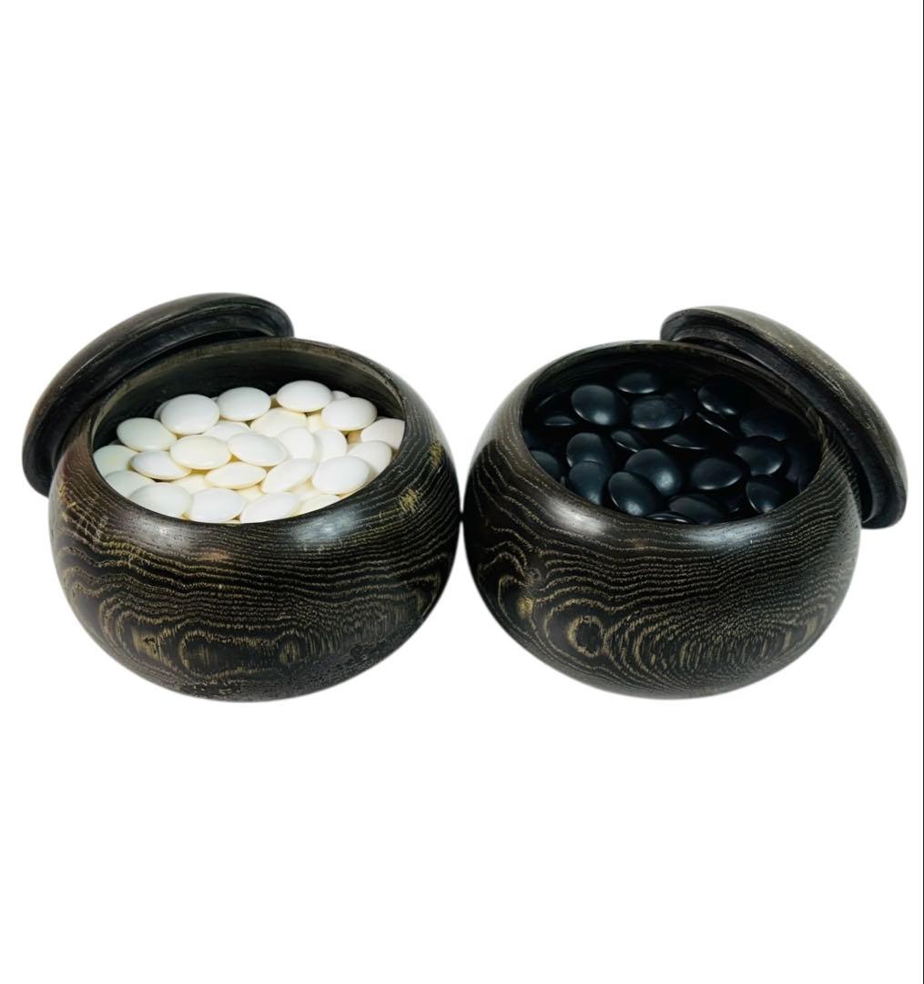 囲碁 30号 蛤碁石 那智黒 碁石 碁笥セット ①