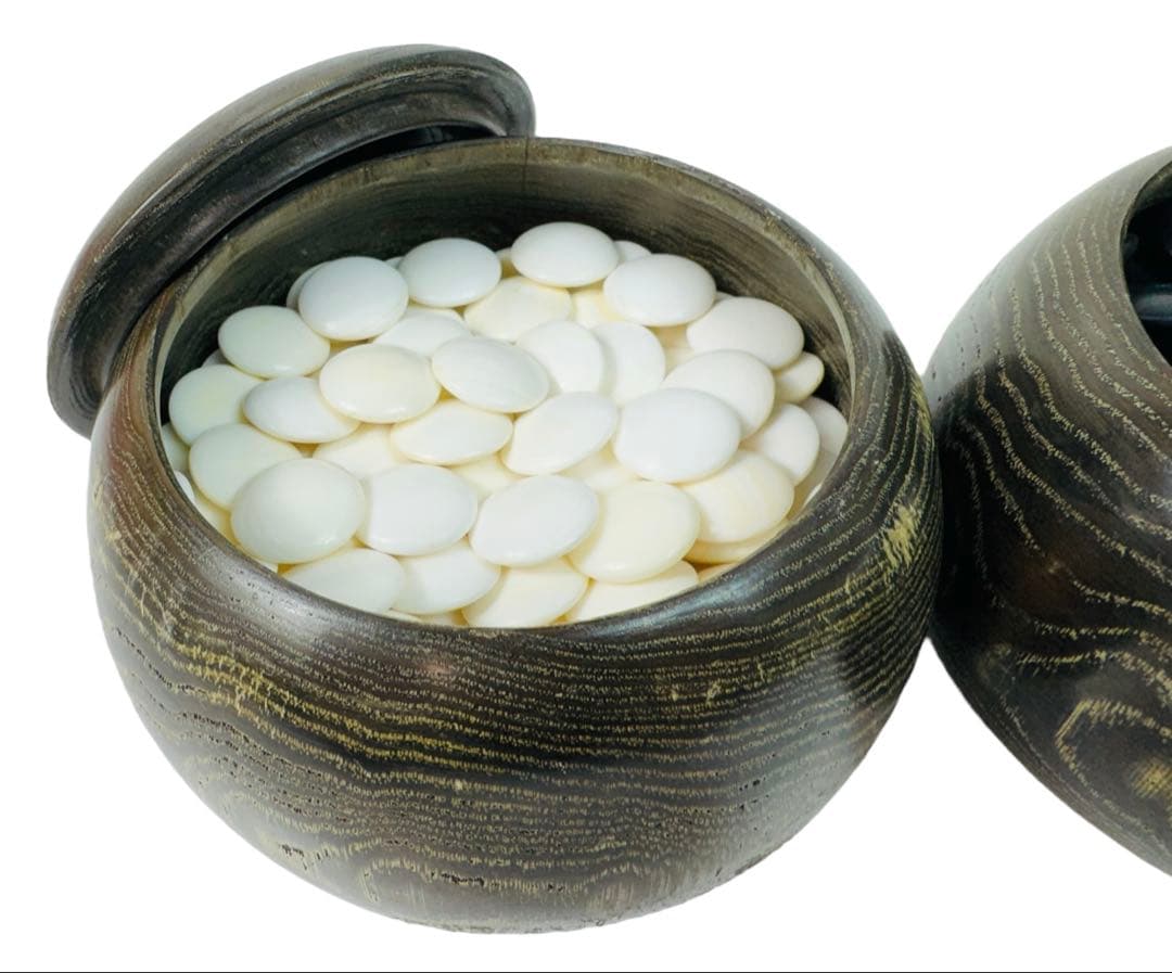 囲碁 30号 蛤碁石 那智黒 碁石 碁笥セット ①