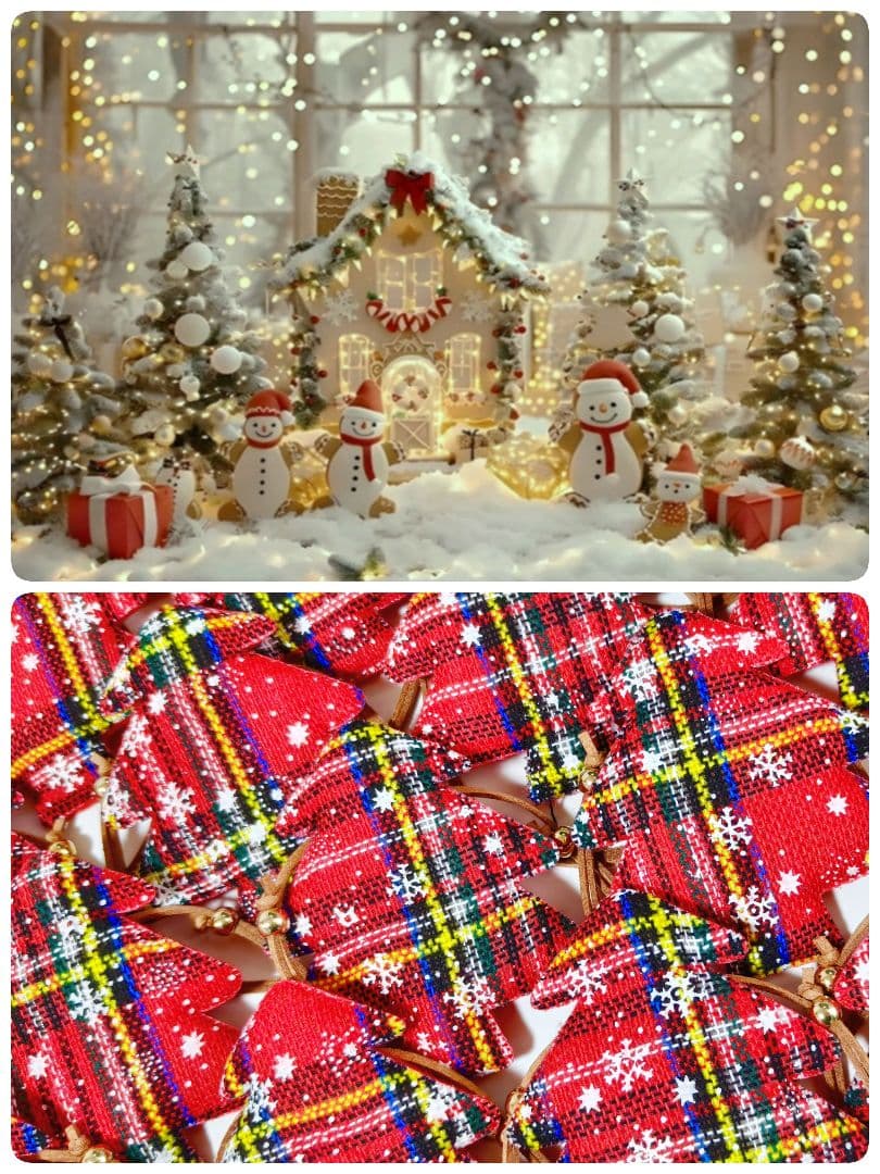 業務用トリミングチョーカー　クリスマスツリー　85個　ペットサロン　雪