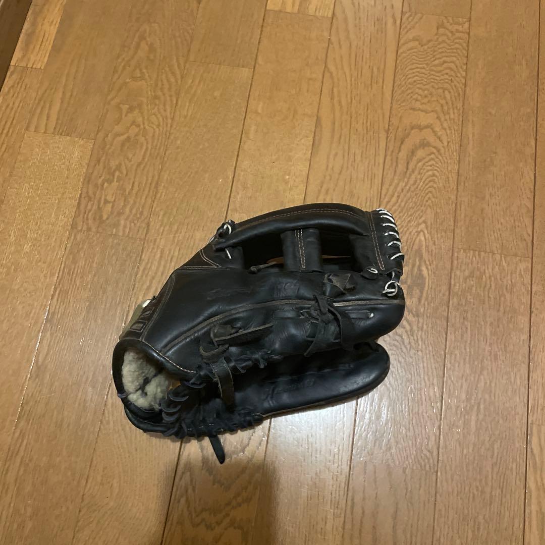 黒 レザー 軟式グローブ
