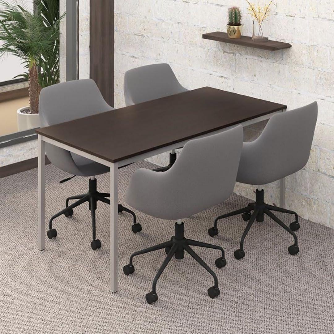 ミーティングテーブル OC-MTC1575-DB 脚部底アジャスター付きシンプル