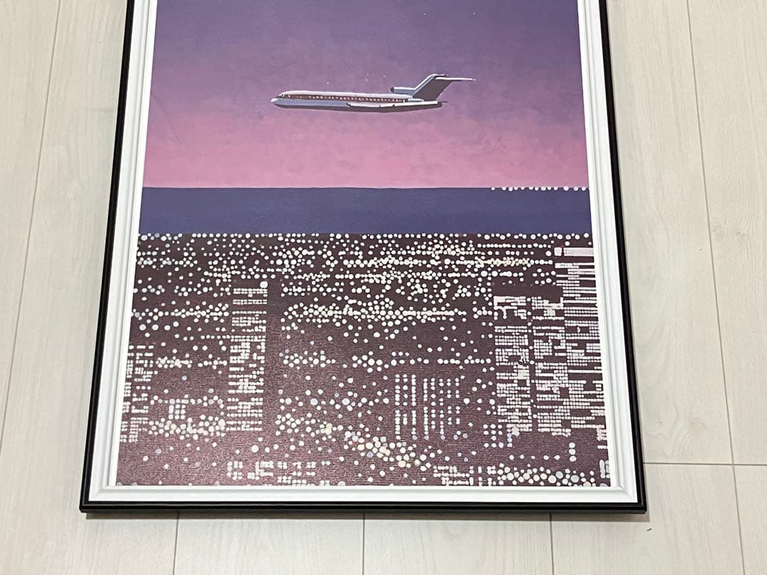 【額縁付き】 永井博（Hiroshi Nagai） A2ポスター 飛行機