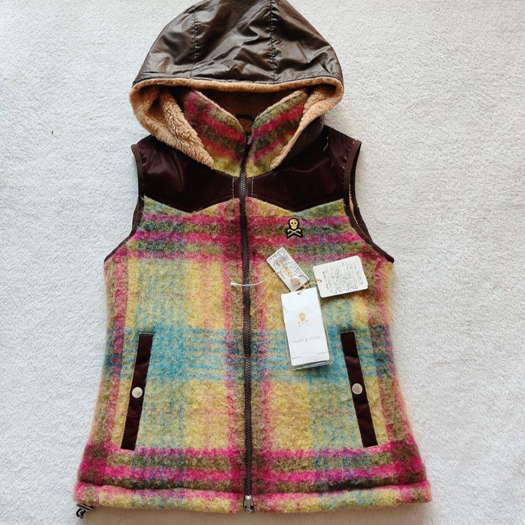 新品タグ付　マークアンドロナ　セットアップ　リバーシブル　ダウンベスト　パンツ