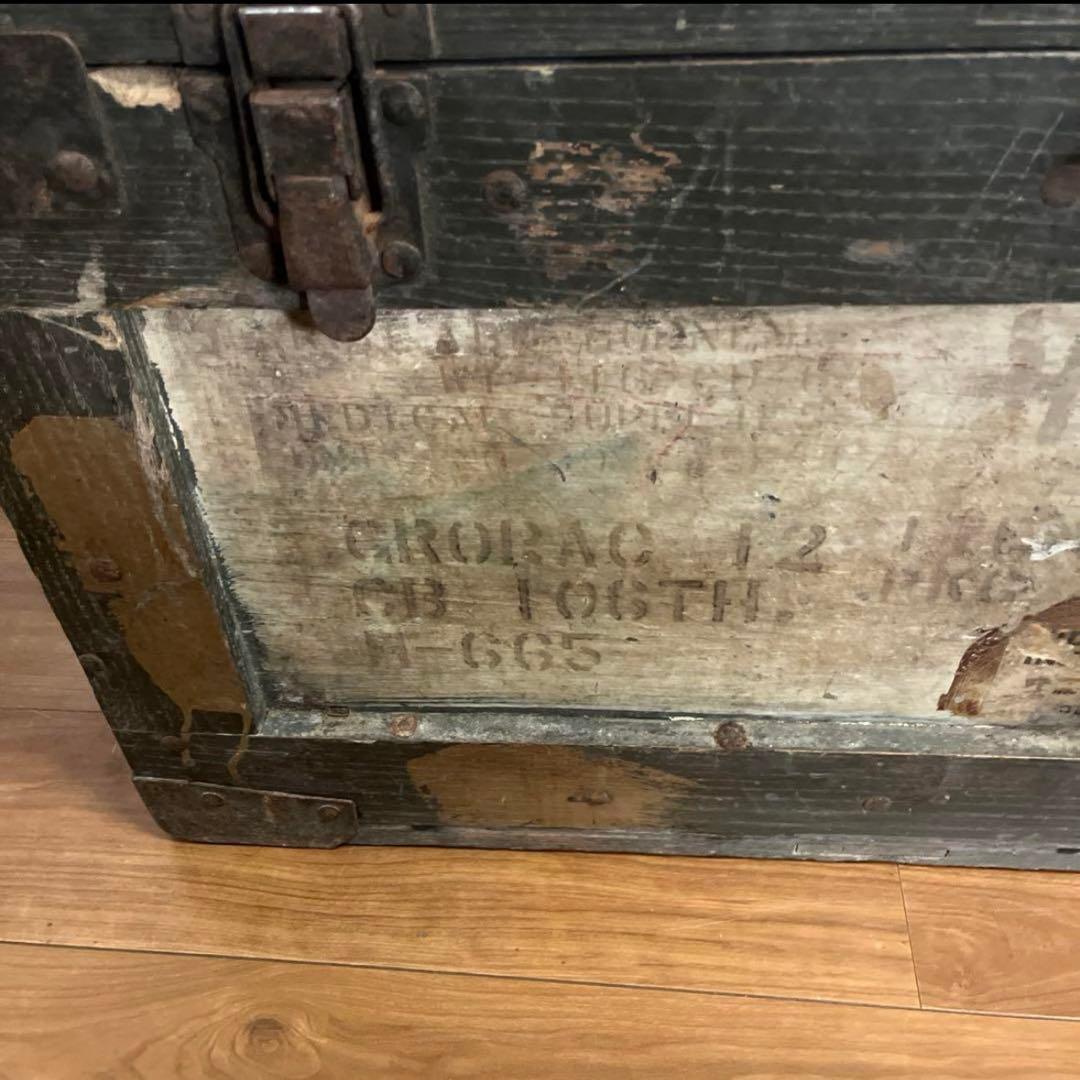 米軍　実物　US トランク　大　送料無料