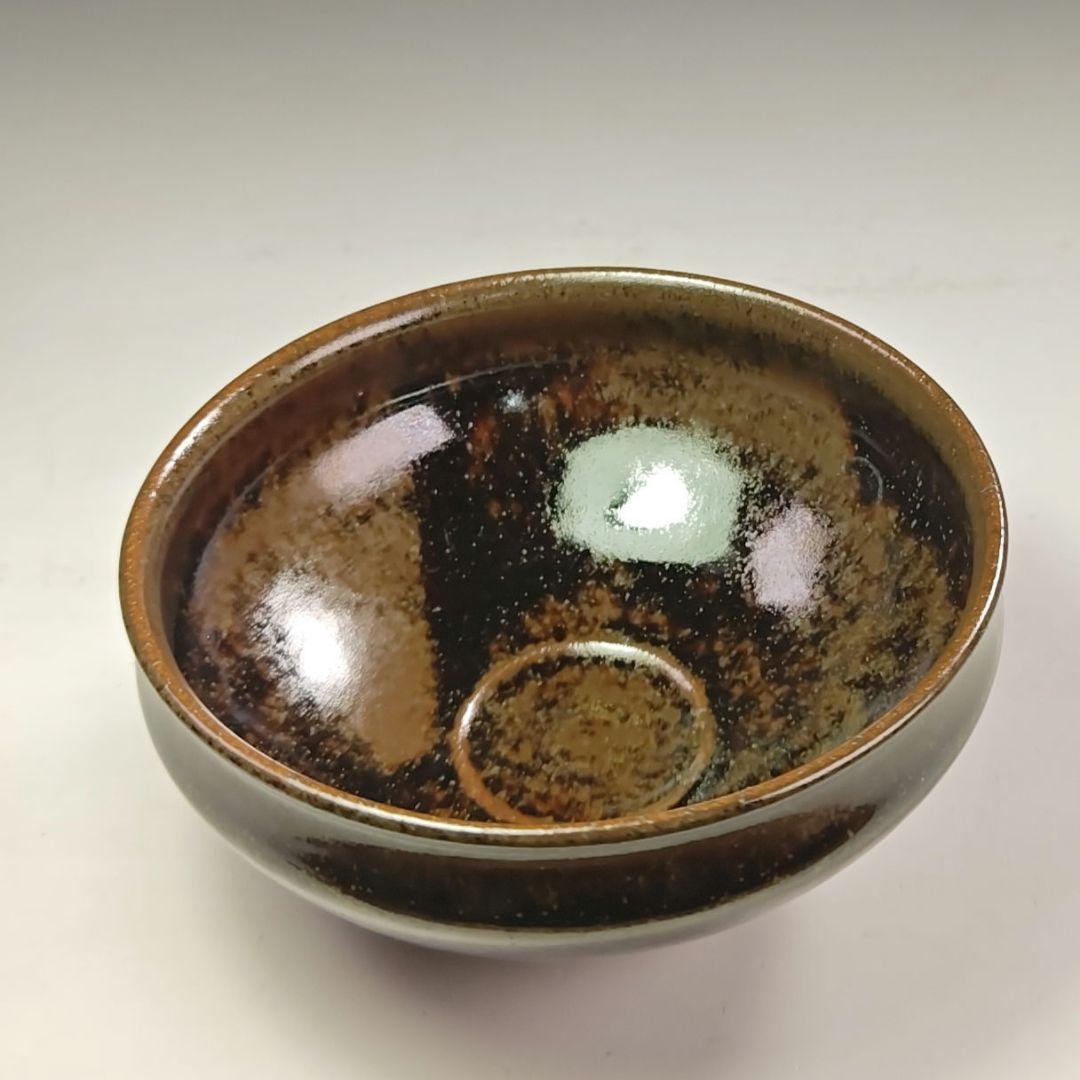 ウ288 数茶碗『淡海ぜぜ　膳所焼　陽炎園造　天目数茶碗　10客 共箱』抹茶碗