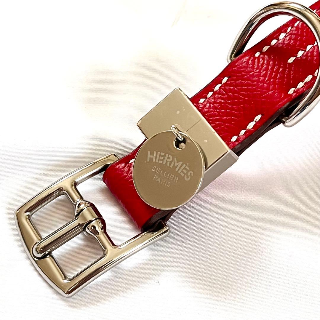 【美品】HERMES エルメス 犬用首輪 トレス レッド