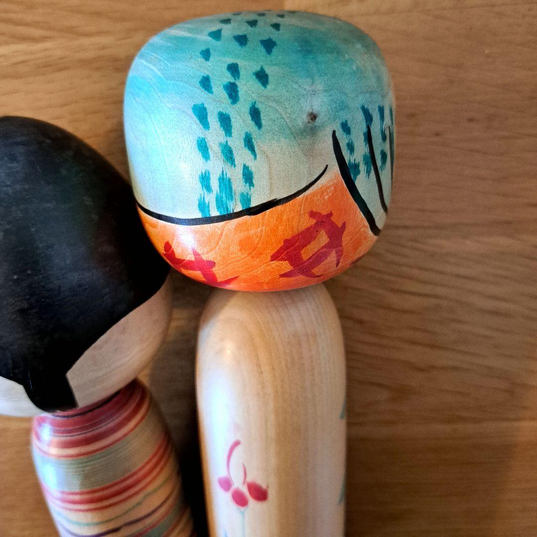 こけし　おかめさん　ひょっとこ　憲雄　２体セット　夫婦　伝統工芸品　遠刈田温泉