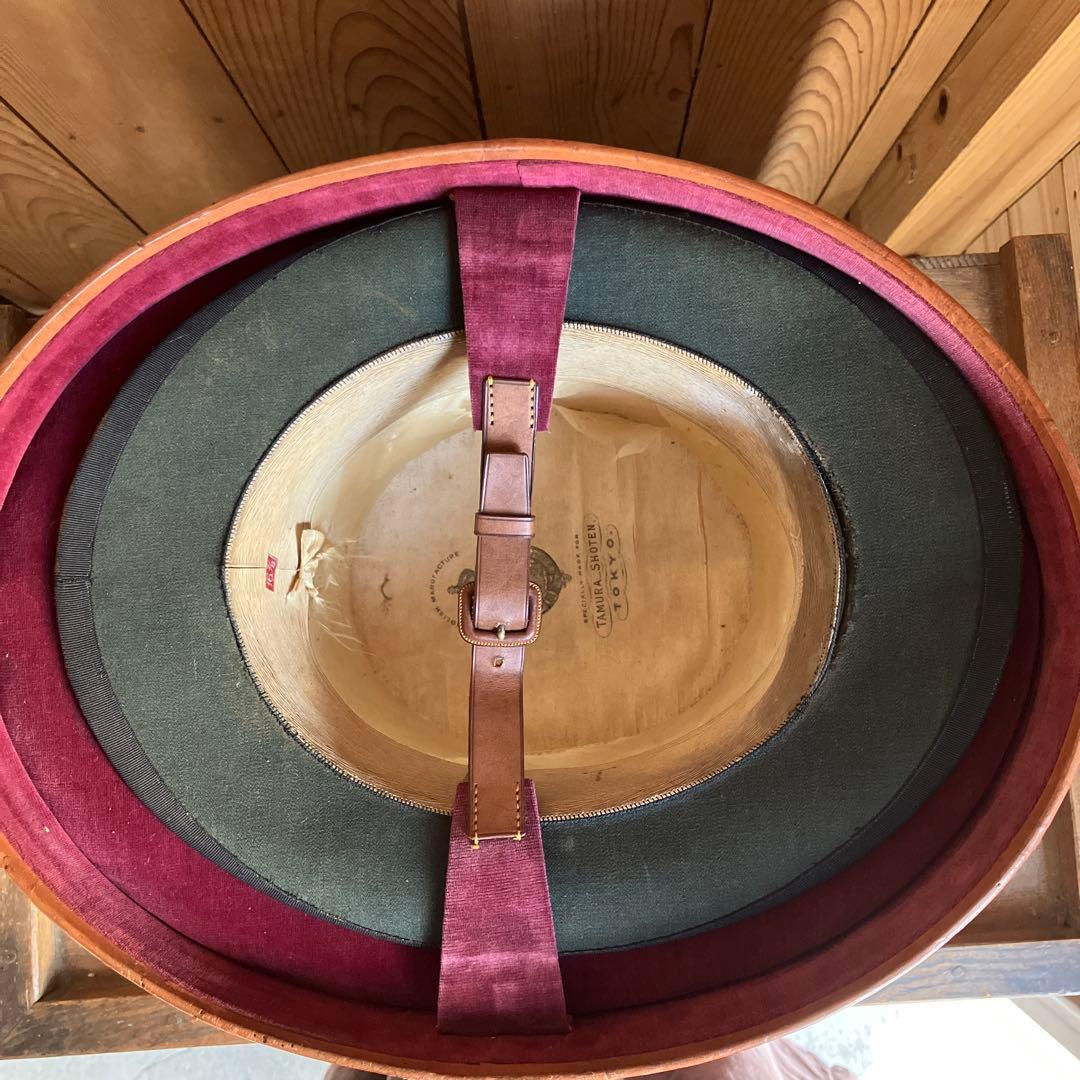 アンティーク革製　ハットケース　シルクハット　クリスティーズロンドン