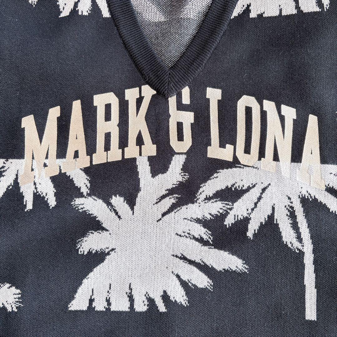 美品 マークアンドロナ パームツリー ニットベスト ゴルフ y2k 黒