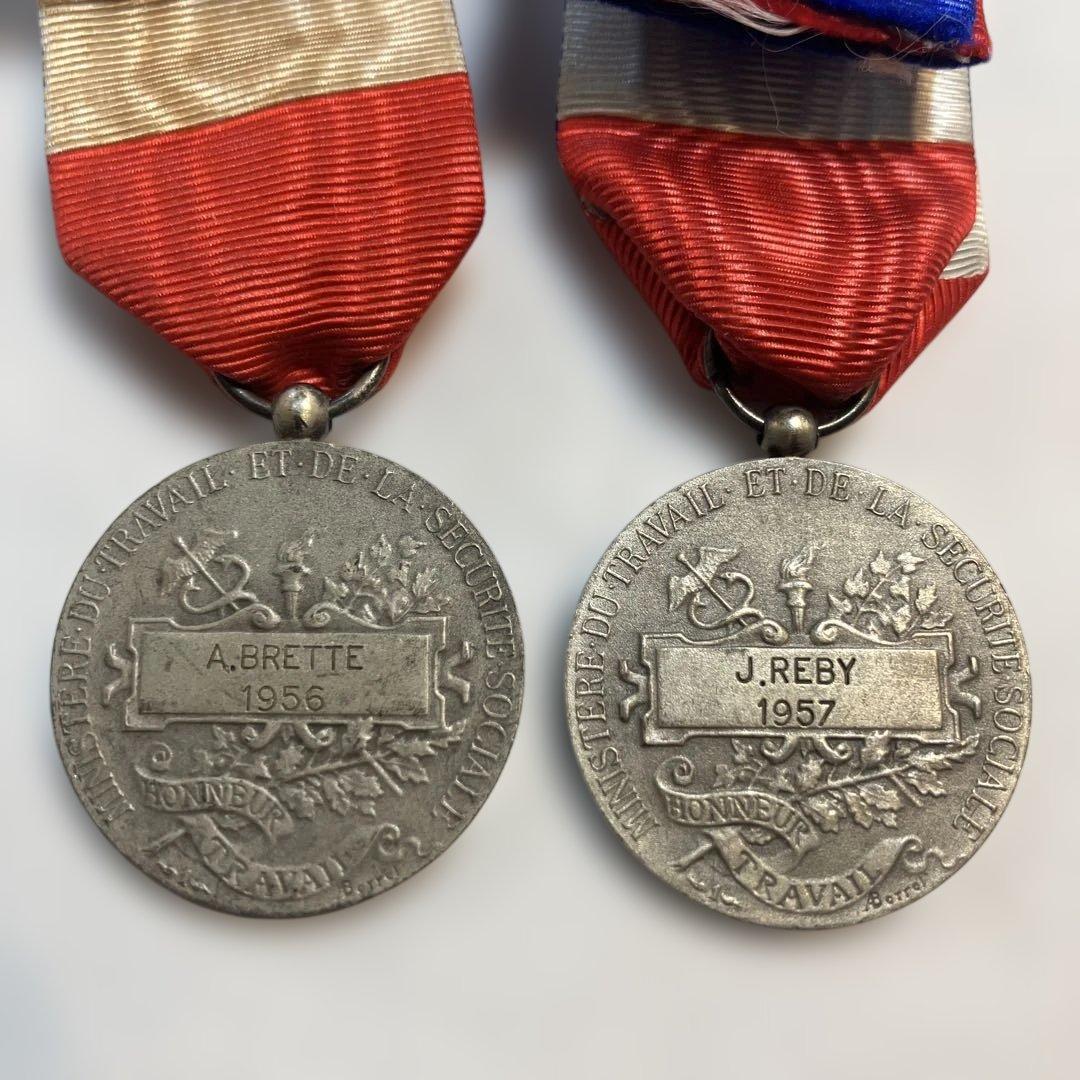 HONNEUR TRAVAIL 労働勲章　メダル　銀　フランス