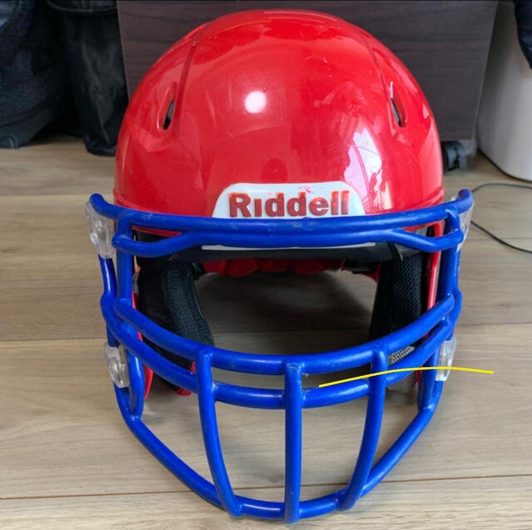 アメリカンフットボール Riddell 赤 ヘルメット M