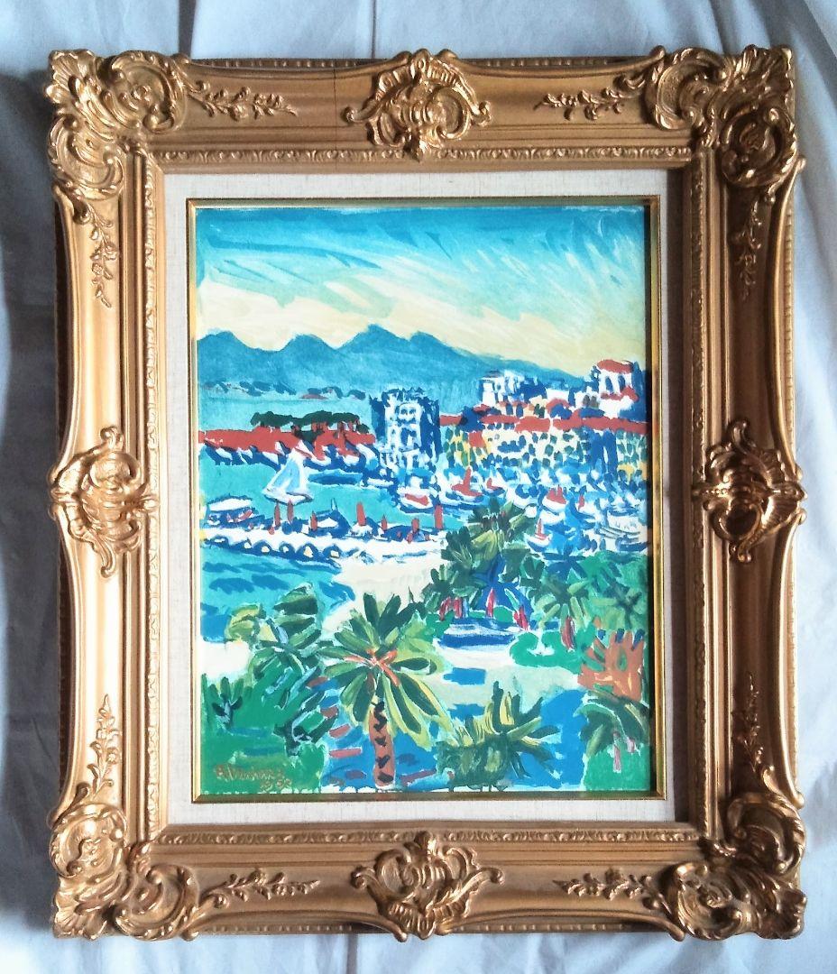 梅原龍三郎「カンヌ」リトグラフ　版画　絵画　真作　貴重な作品