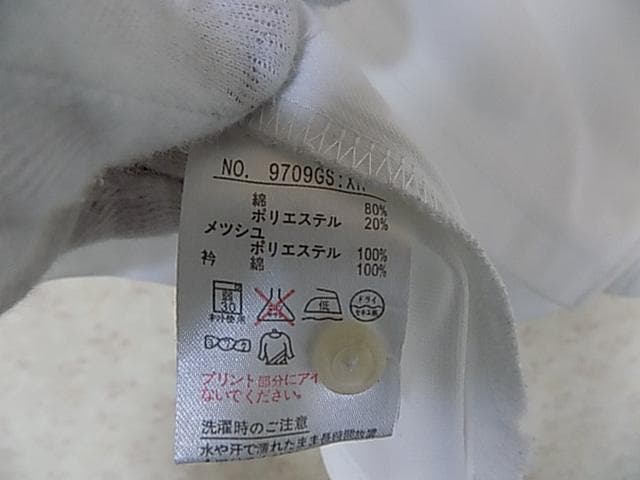 47570 Black&White ポロシャツ　白　Ｌ