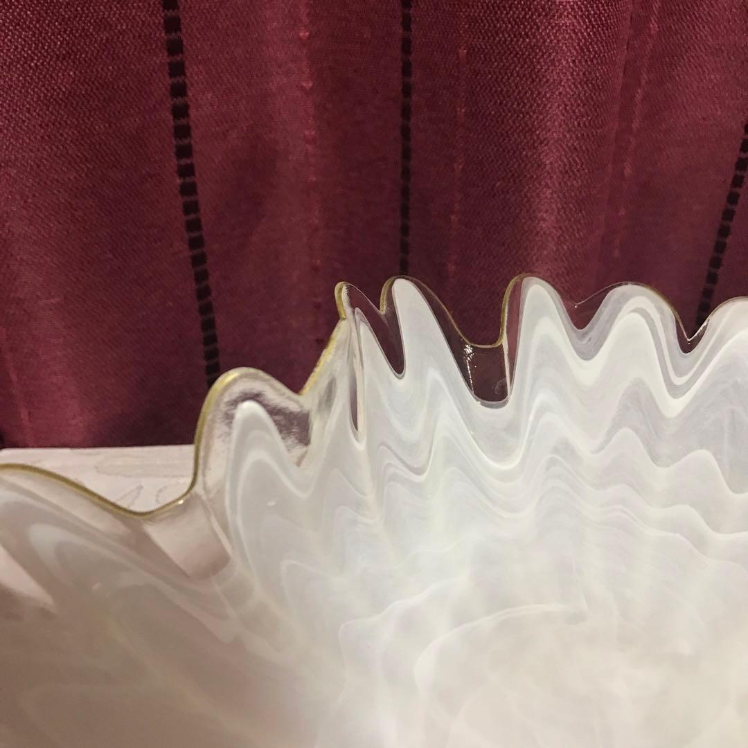 デザインガラスのコンポート☆フランス製　新品未使用品‼️