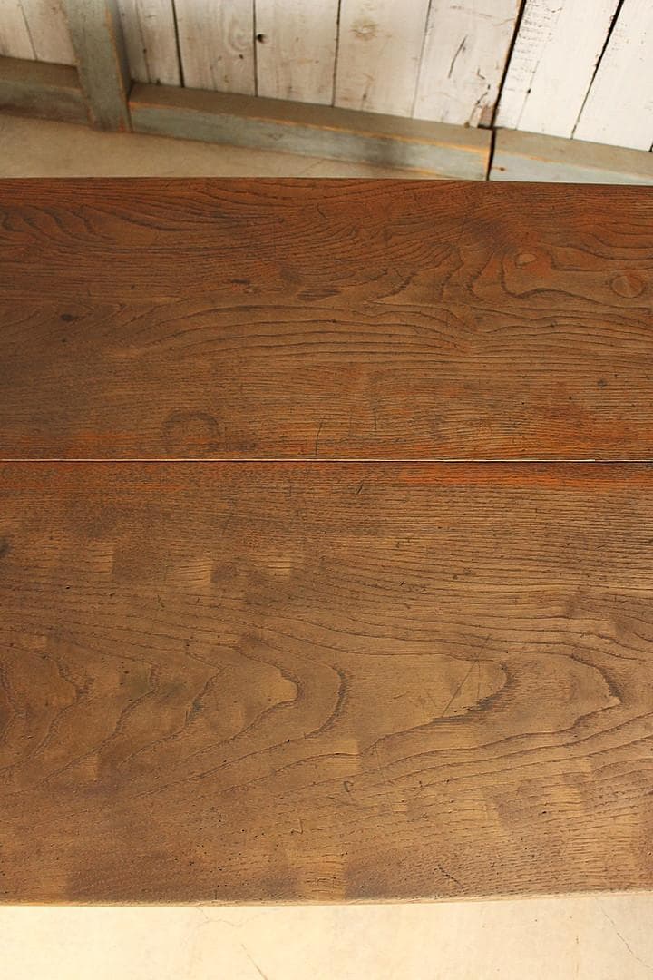 古く味のある木製の机　引き出し2杯　 ローテーブル　作業台　古家具　古民家