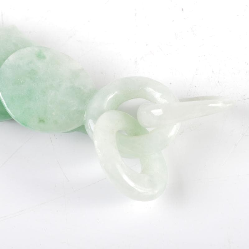 かぼちゃもち玉石翡翠玉彫刻　釈迦如来像　仏像　根付　鑑定書付　C　4642