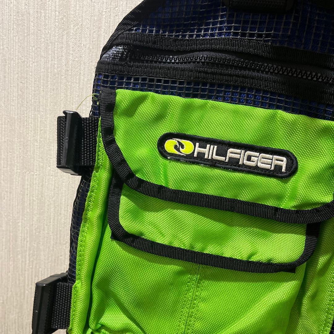 90s   フィッシングベスト グリーン/ネイビー　L