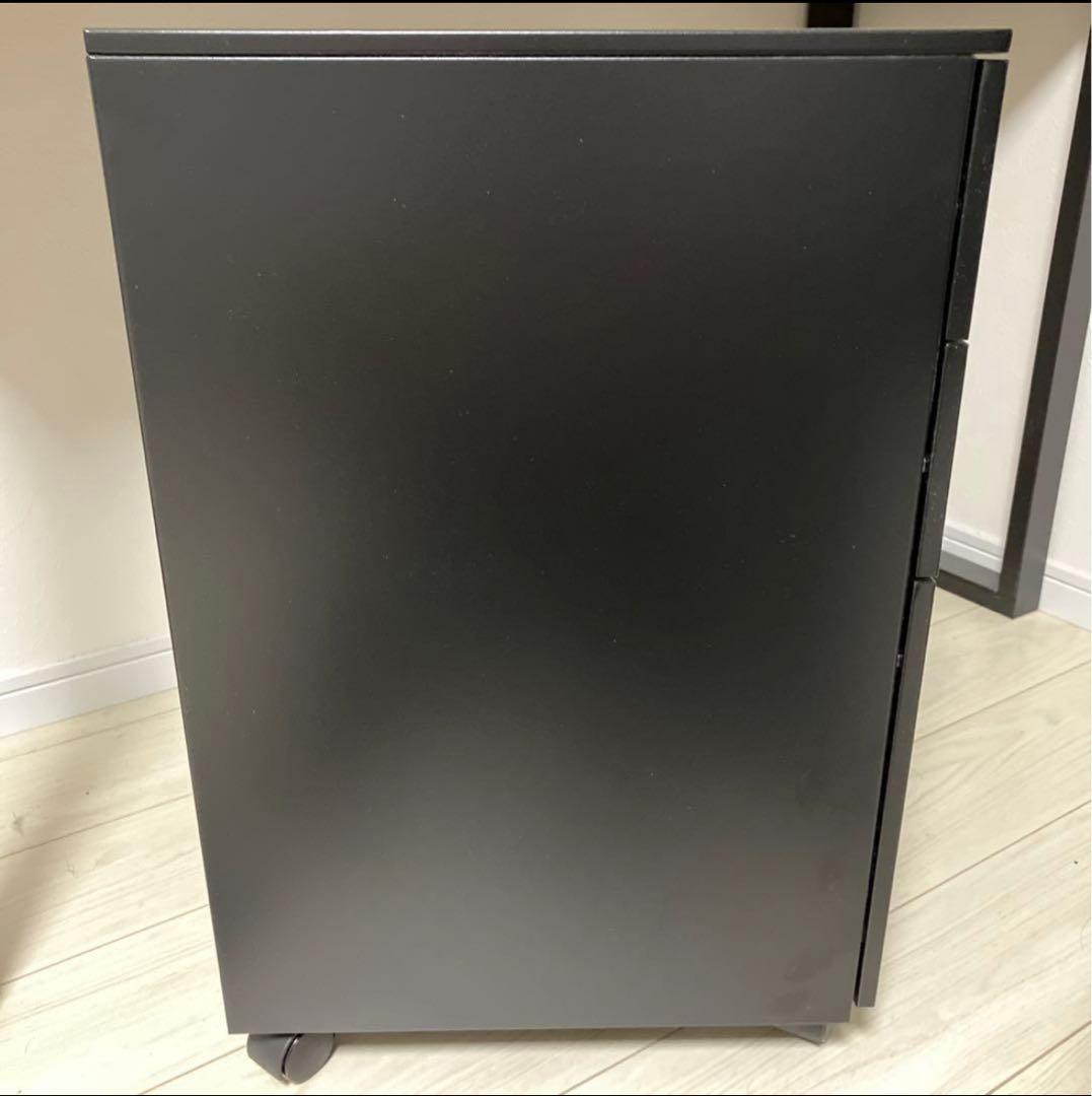 送料込み キャビネット　カグクロ　ワゴン　スリム　スモール　ブラック
