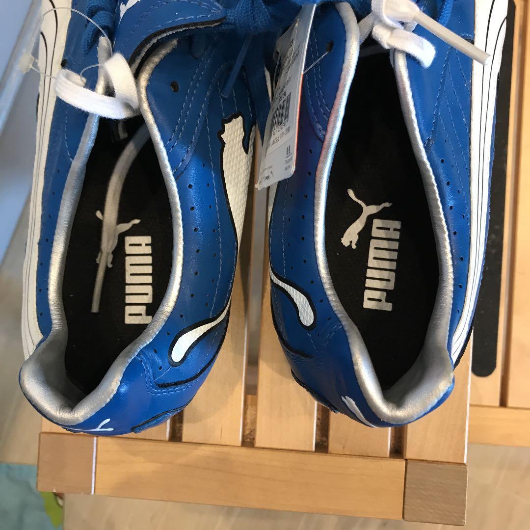 新品限定！プーマパワーキャットJLE27.0cm/サッカーPUMA天然皮革ブルー