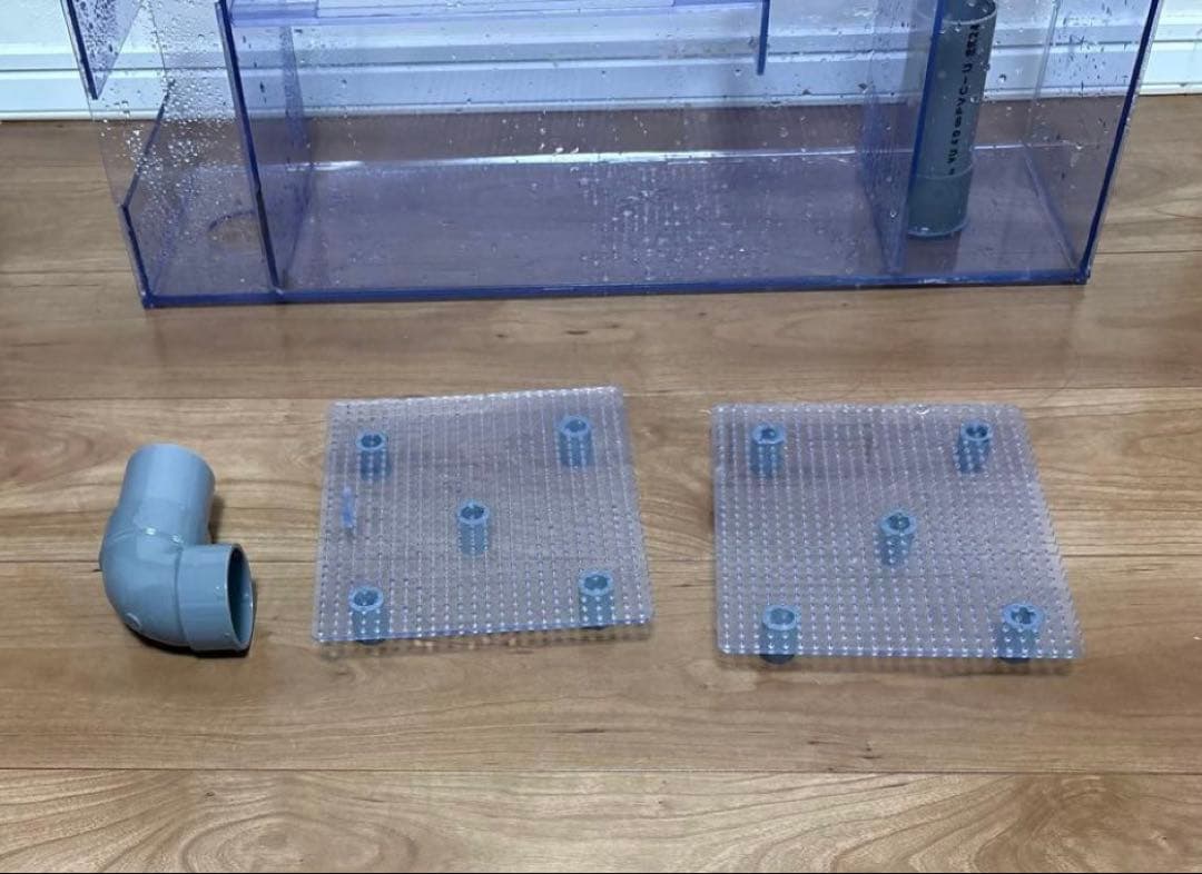 60センチ水槽用 上部フィルター ウールボックス引出し式 縁がけ仕様