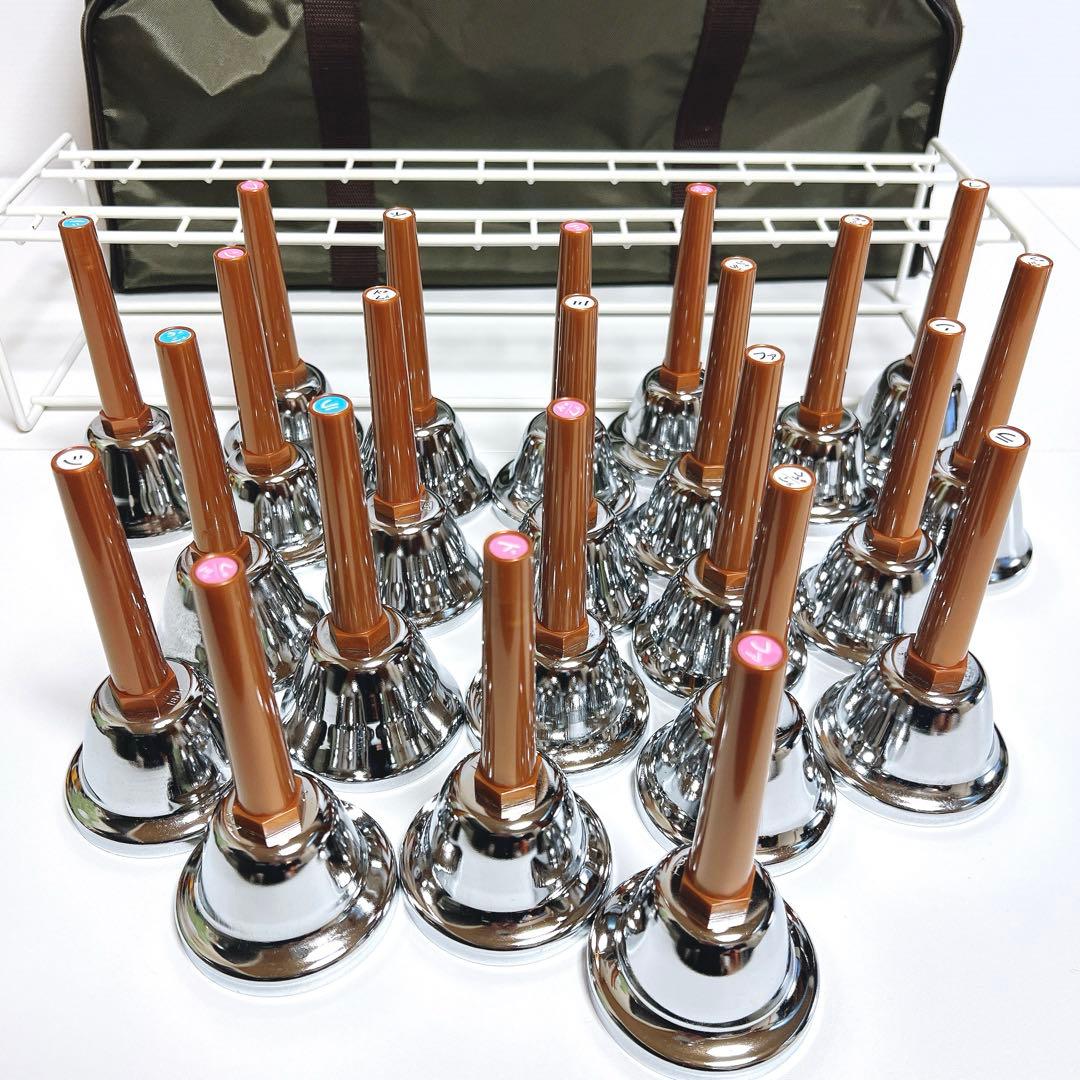【美品】UCHIDA ハンドベル 23音セット　ウチダ　ミュージックベル　ケース