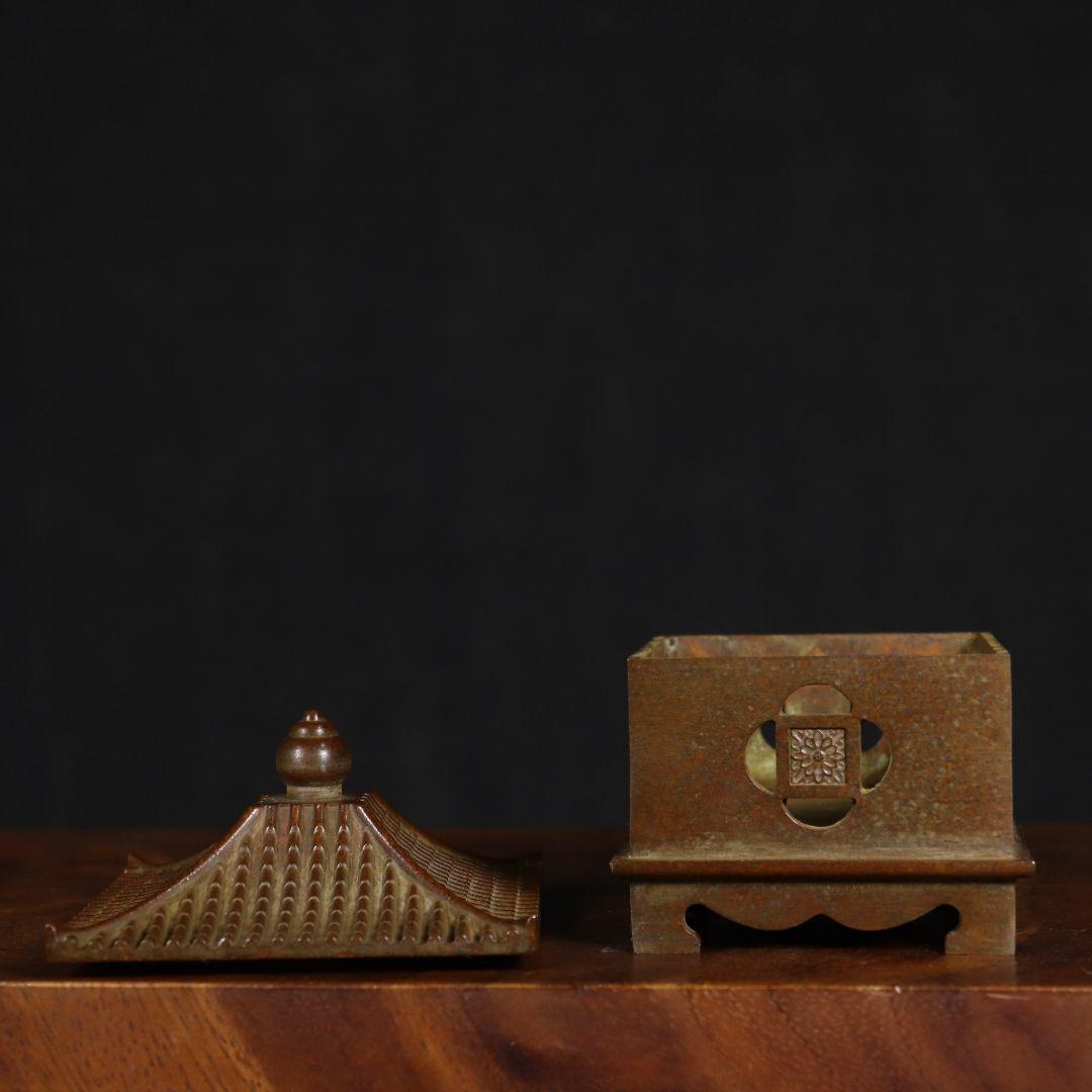 銅製 六角炉 香炉 茶道 書房香炉 香道具 装飾品 工芸品 置物