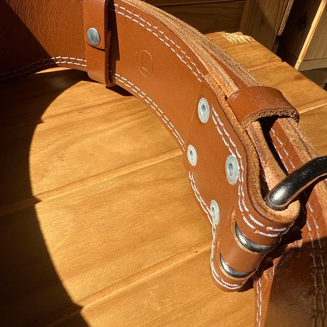 【グローブおまけ】GOLD'S GYM レザーパワーベルト Lサイズ