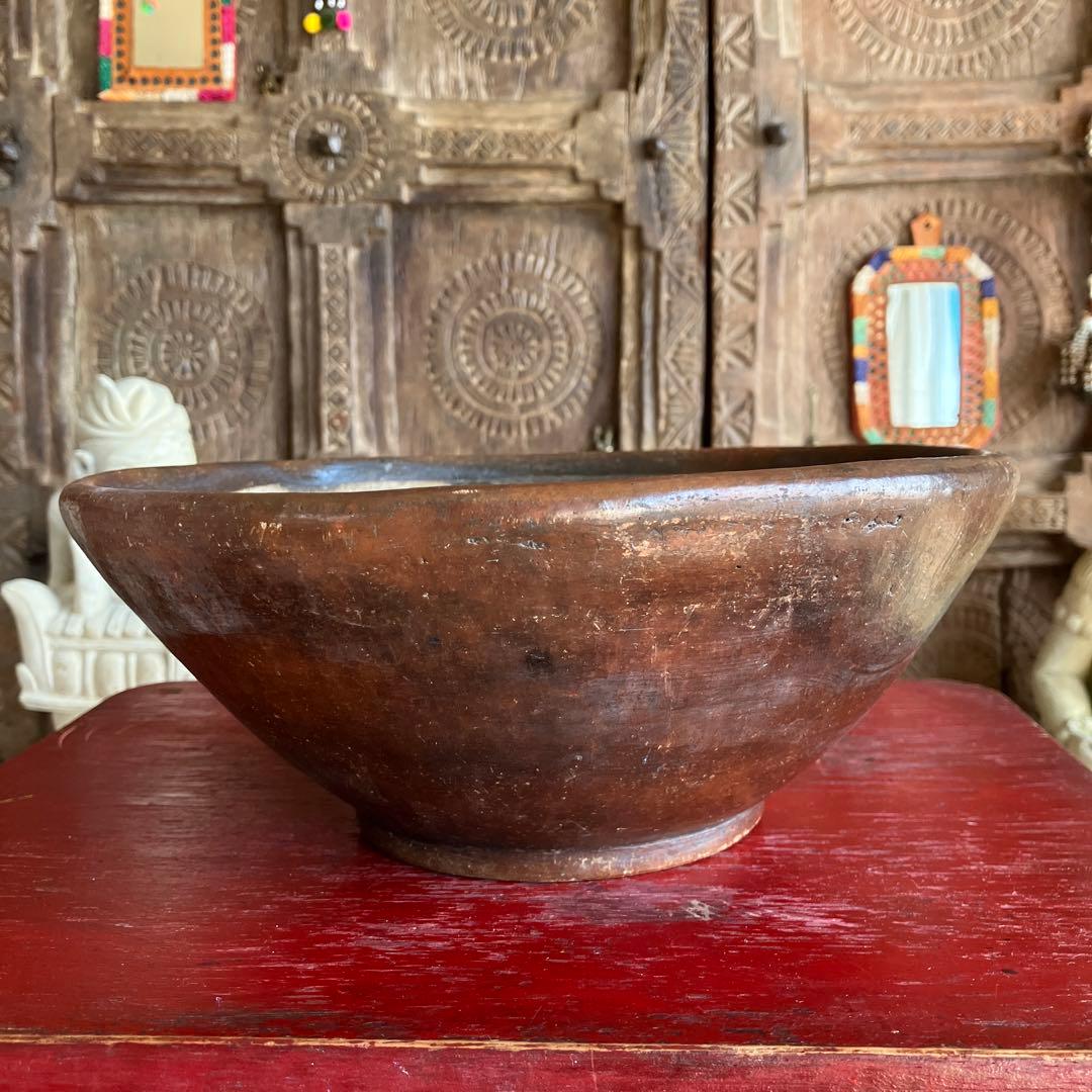 ロンボク島　ササック族　素焼き皿\"ボール