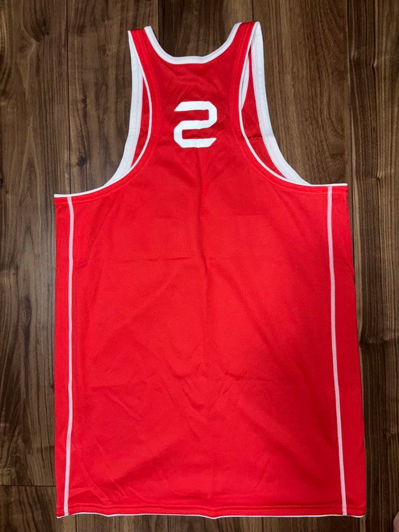 ビーチバレー　タンクトップ ユニフォーム　赤　セット　ロゴ（霧島酒造）